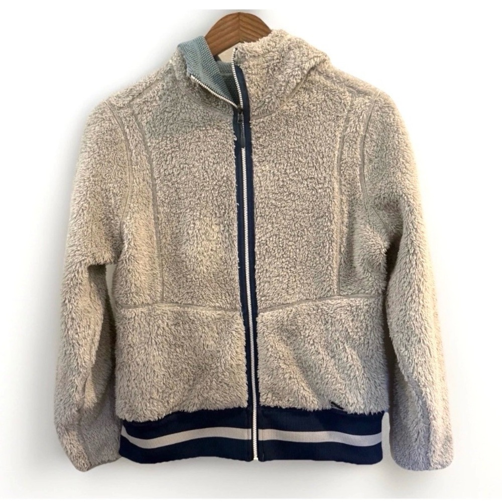 La Sportiva  Ayona Hoodie S Sherpa Fleece Jacket Reversible Teal Blue Climbers - Picture 4 of 15